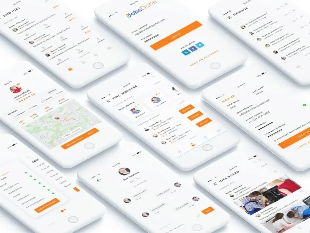 Fantastic clean, simple,minimal mobile app ui and ux for your product ...