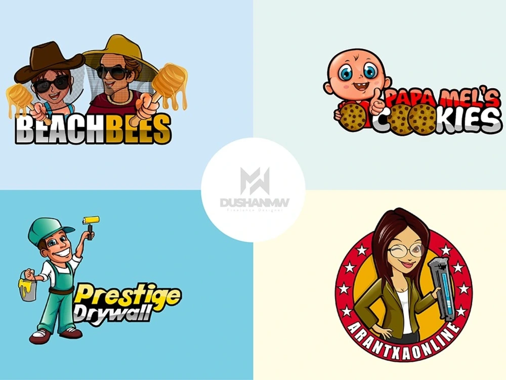Cartoon character mascot logo designs | Upwork