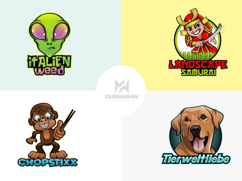 Cartoon character mascot logo designs | Upwork