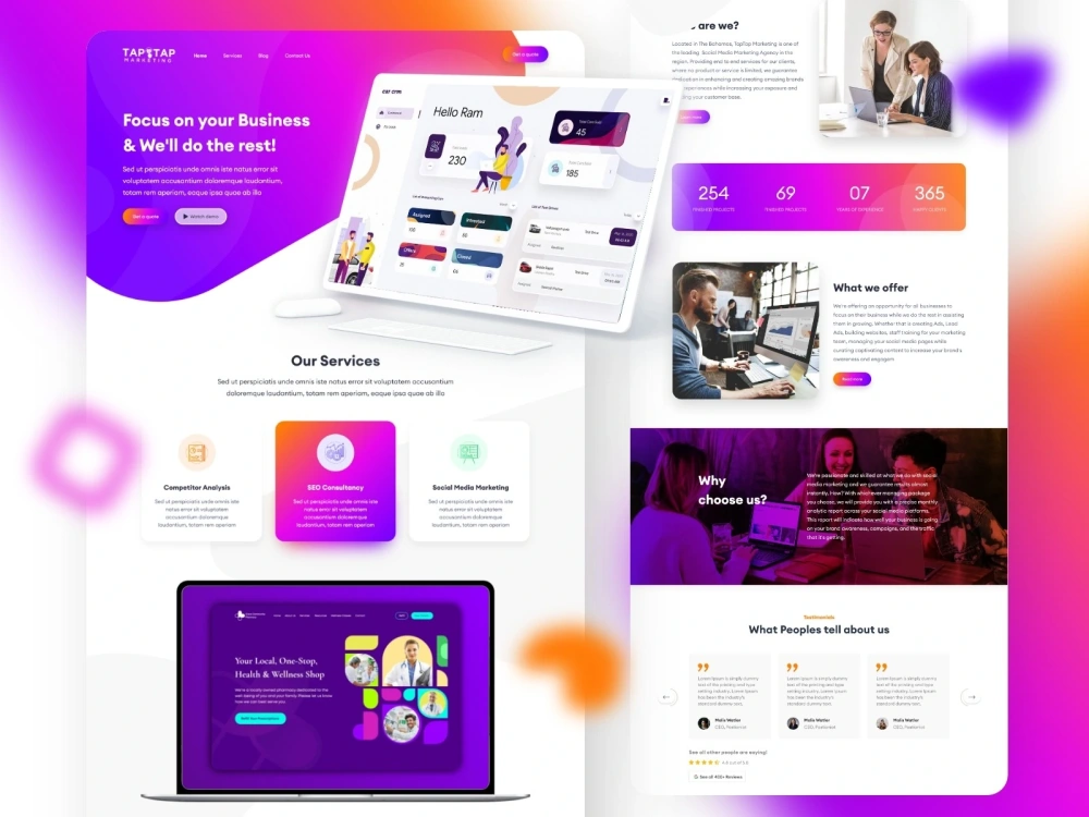Psd website design or web mockup design also xd figma upwork