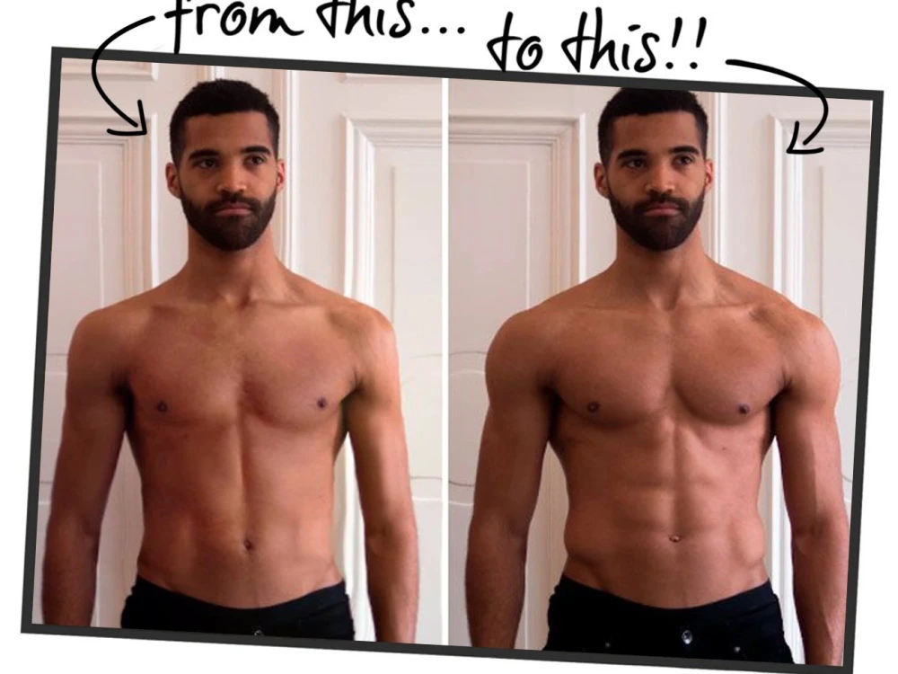 Realistic retouching, 6 pack abs, body slimming, muscle toning or enhancing