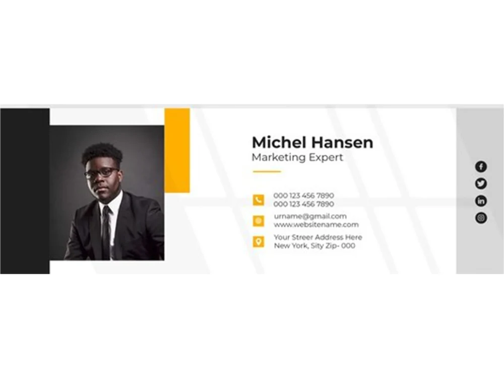 Professional HTML email signature | Upwork