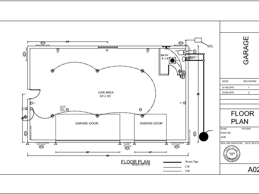 An architectural floor plan drawn in Autocad | Upwork