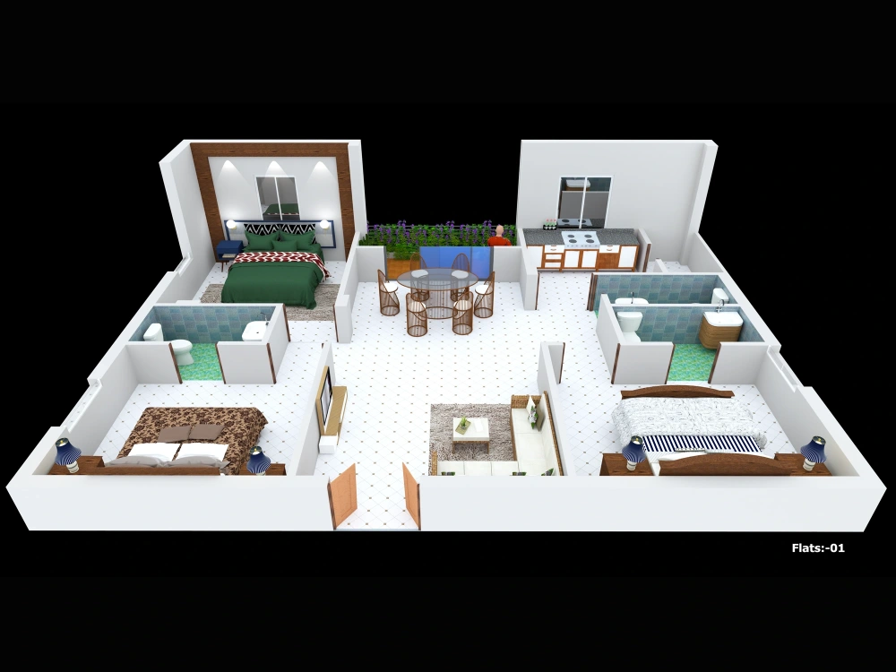 3d floor plan fast and best quality, interior. | Upwork