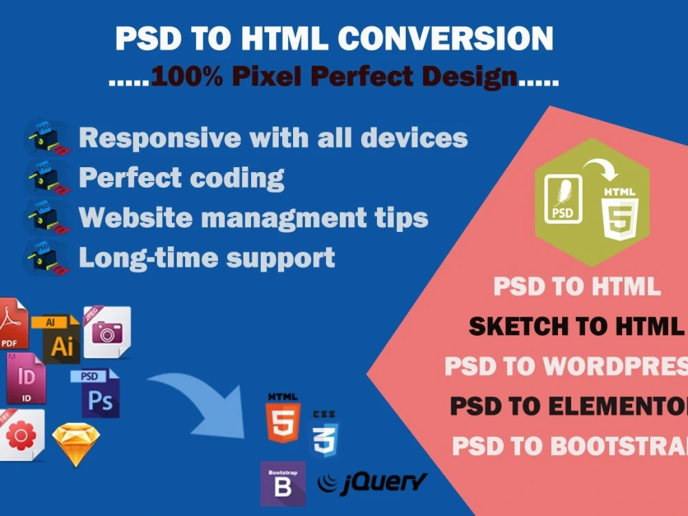 PSD to HTML Responsive Website with Bootstrap | Upwork