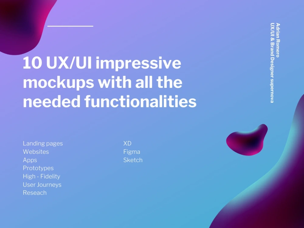 10 UX/UI impressive mockups with all the needed functionalities | Upwork
