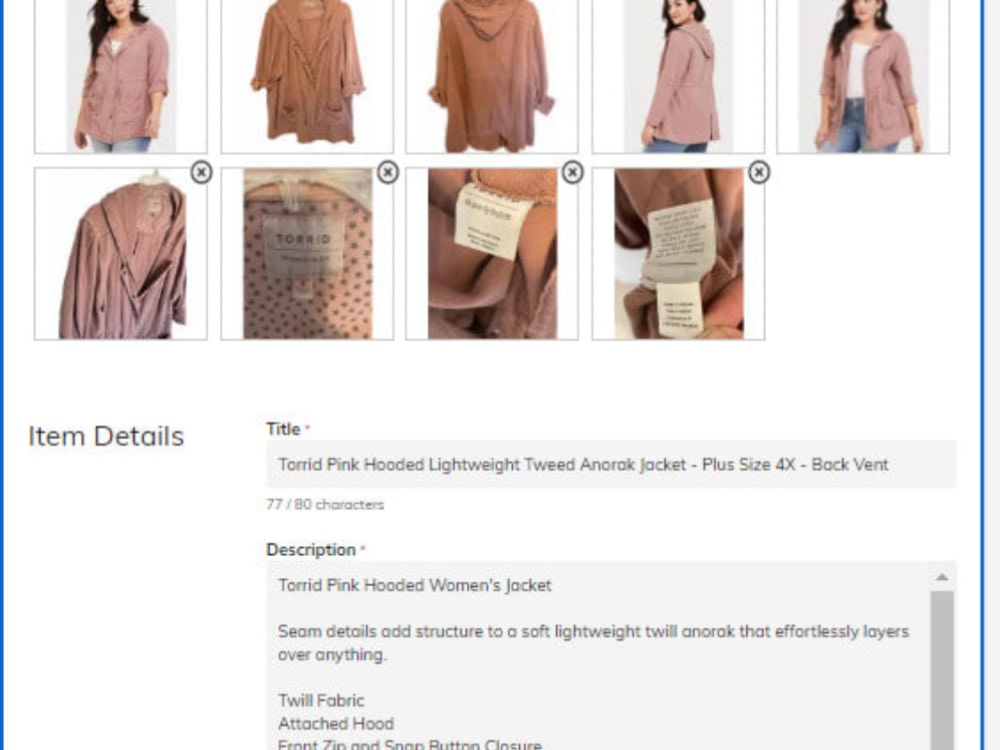 Poshmark Product Listing, Closet Listing, Draft listing, Poshmark