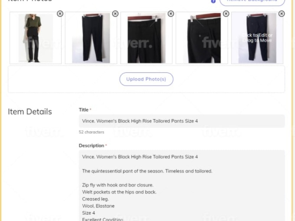 Poshmark Product Listing, Closet Listing, Draft listing, Poshmark