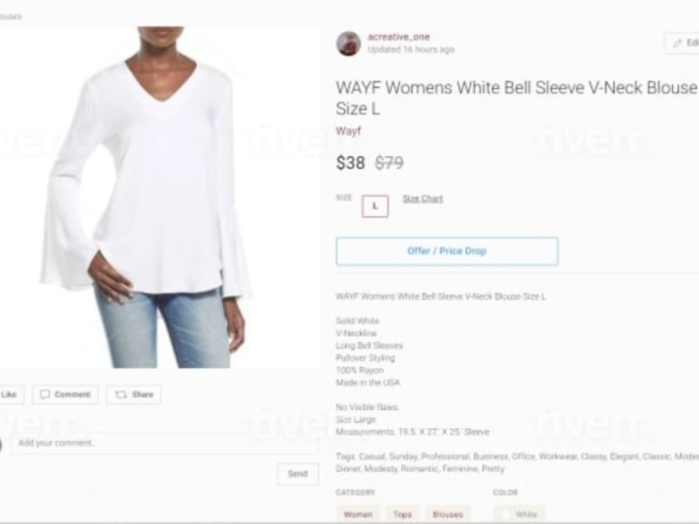 Poshmark Product Listing, Closet Listing, Draft listing, Poshmark