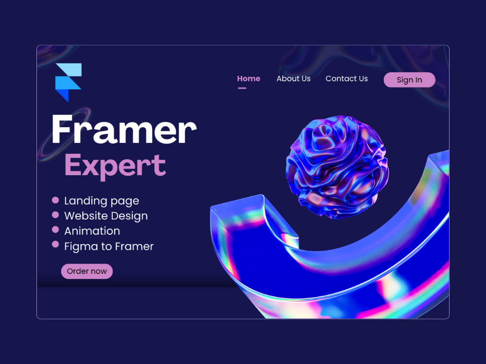 A responsive framer website, landing page | Upwork
