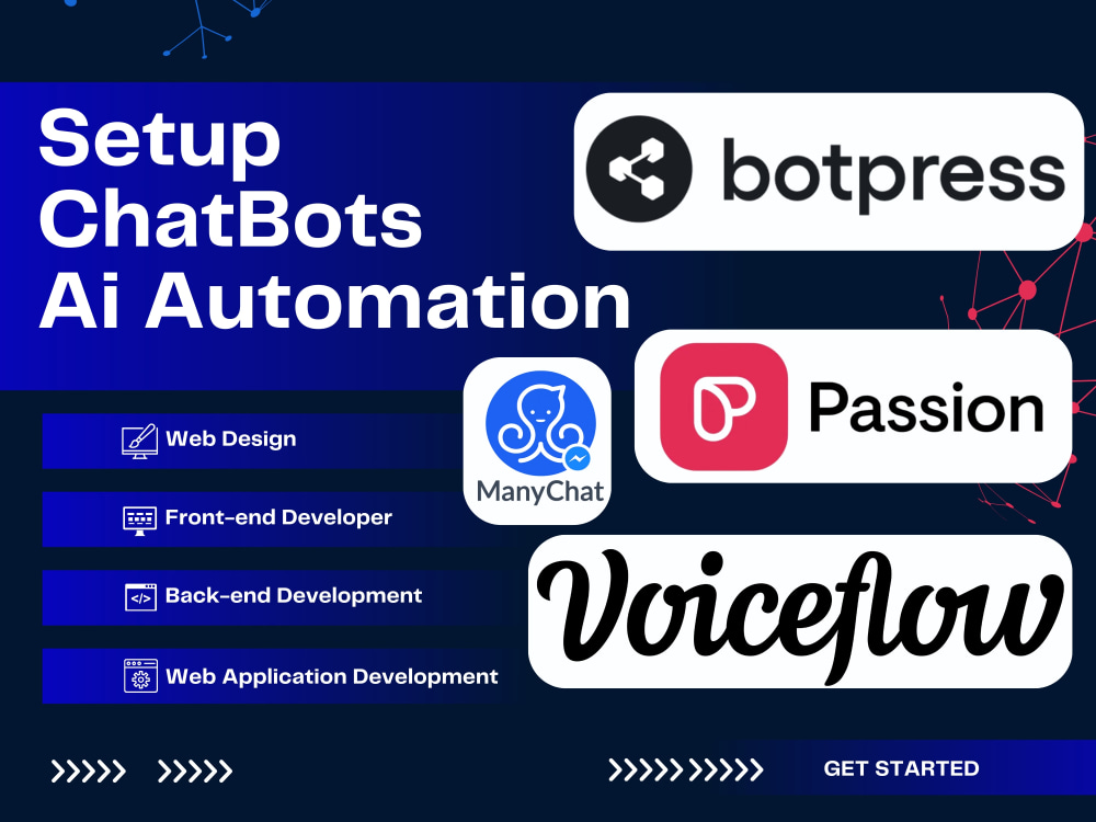 Chatbot Ai Automation Setup on Botpress, Manychats, Voiceflows, Passion ...