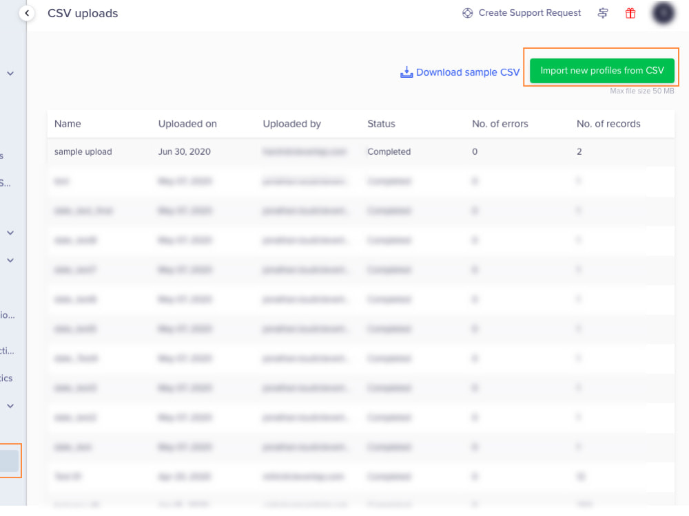 Import/Export CSV file into Database. Upwork