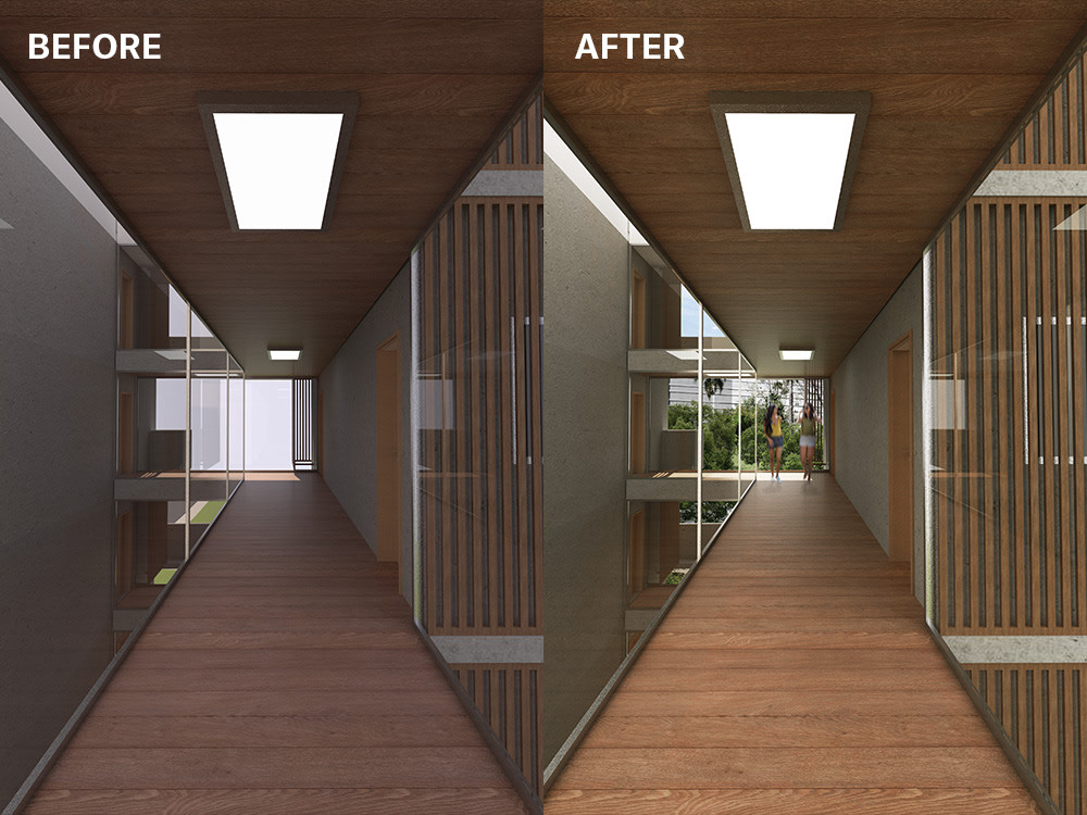 An architectural rendering editing and photo retouching Upwork