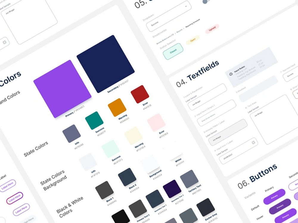 Style Guides by Pro Designers. A selection of UI and brand style