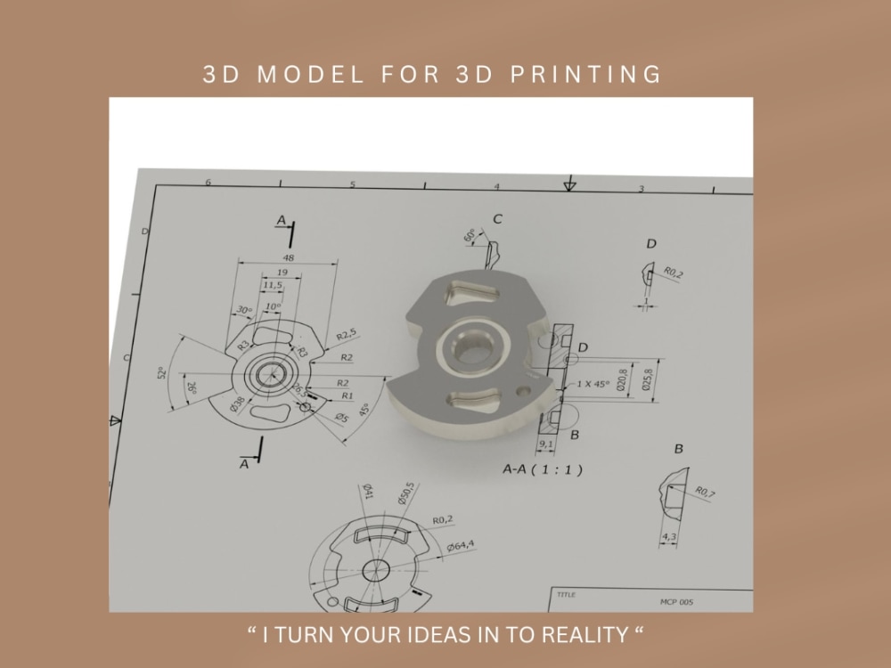 A 3D CAD Model for 3D Printing. | Upwork