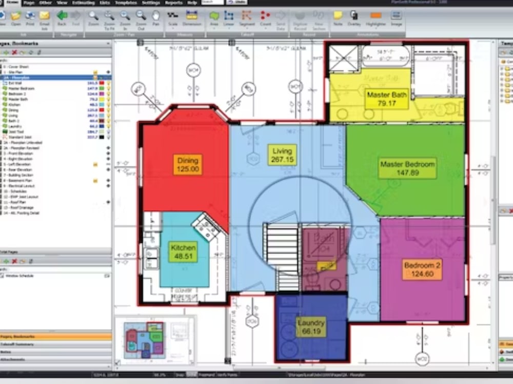 Painting material takeoff and cost estimation on PlanSwift Upwork