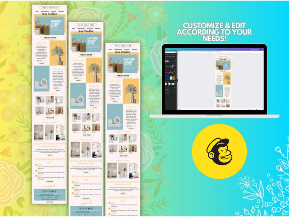 A responsive email template design for mailchimp or klaviyo | Upwork
