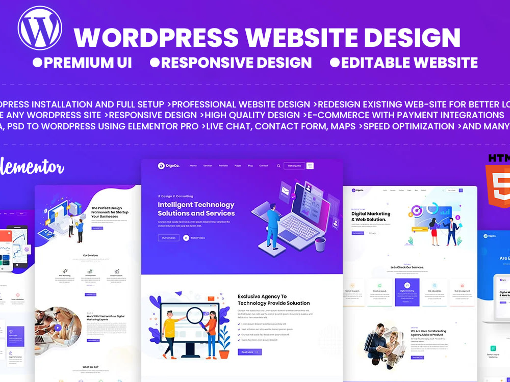 I will build responsive wordpress website design | Upwork