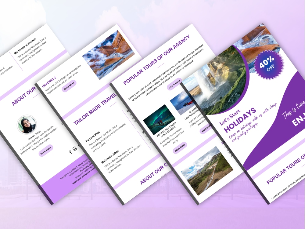 Responsive, Custom Email Template Newsletter (Mailchimp & Klaviyo) | Upwork