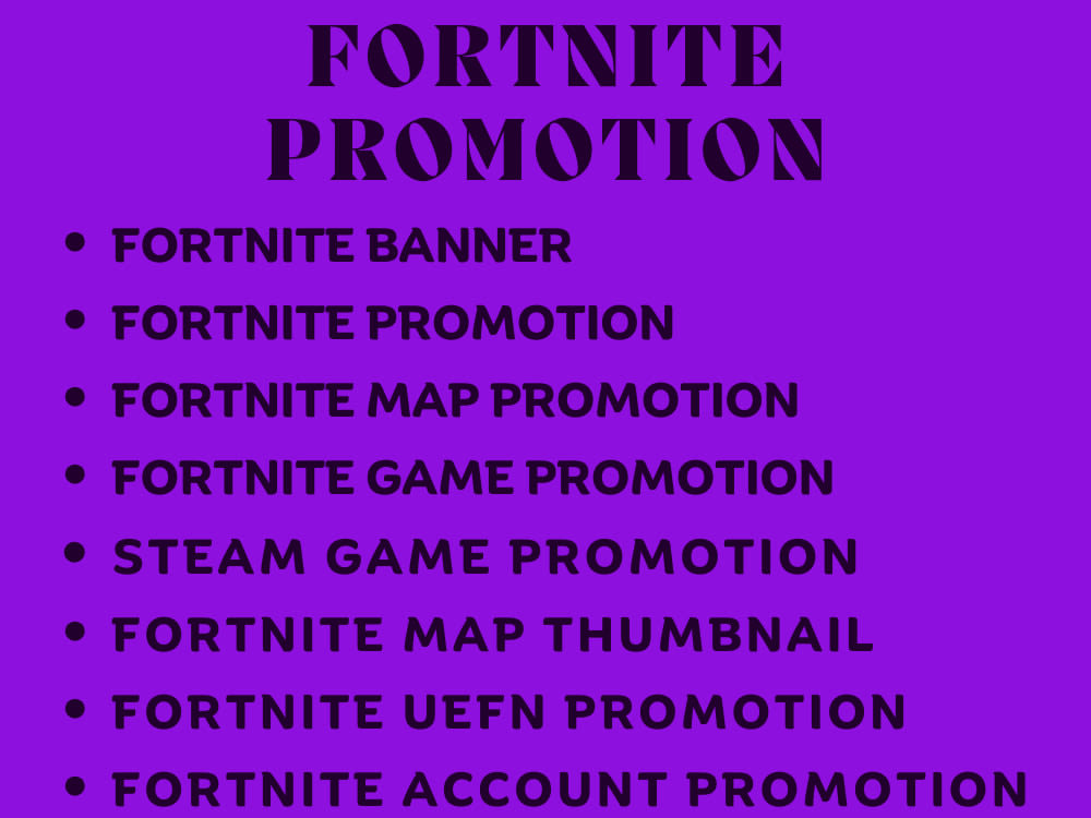 Fortnite game promotion, Fortnite map, steam game and online game