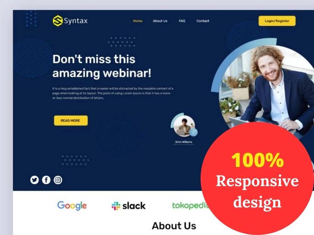 Modern and responsive wordpress website design | Upwork