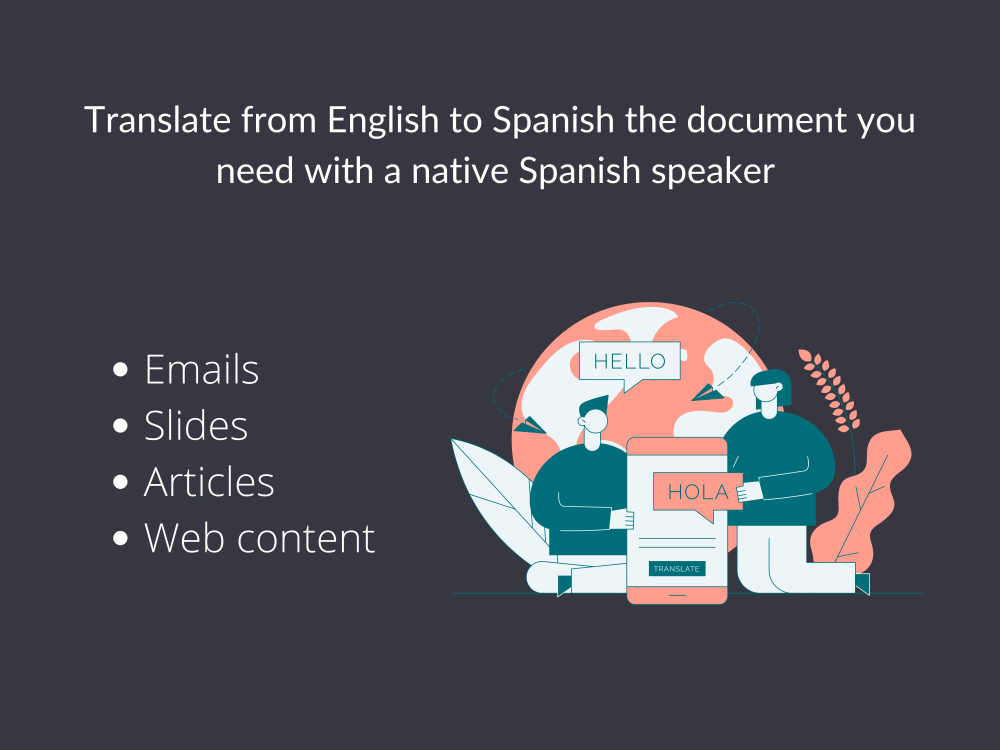 A natural and accurate English to Spanish translation | Upwork