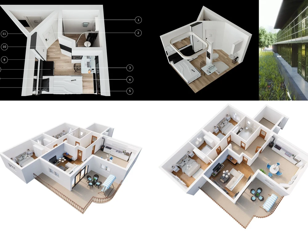 2d and 3d floor plan, rendering, computer model with floorplanner | Upwork