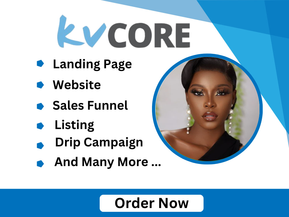 Kvcore account setup, landing page and website chime + email template
