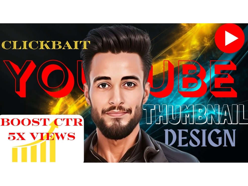 An attractive eye catchy YouTube thumbnail design and template | Upwork