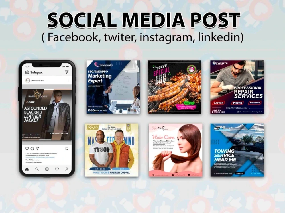 Unique Social Media Facebook, Instagram, Linkedin,Twitter Ads & Post
