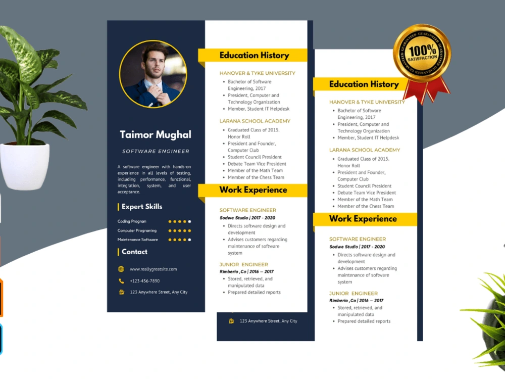 An editable professional profile resume design and CV | Upwork