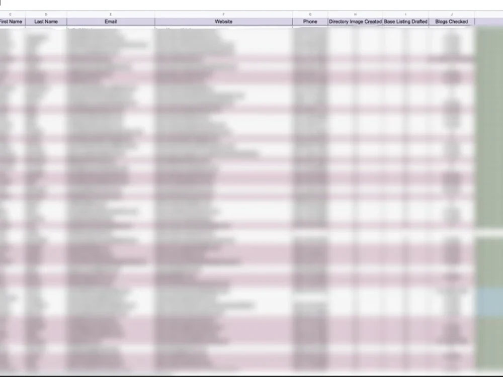 A simple and organized spreadsheet with your desired data! | Upwork