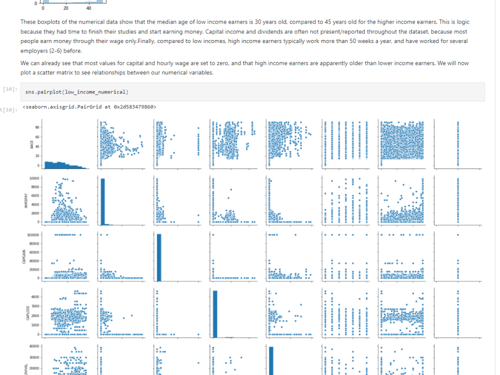 A jupyter notebook with data analysis and ml using python | Upwork