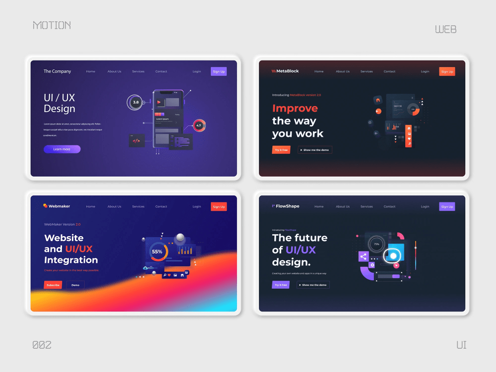 2D and 3D UI animation you websites and applications | Upwork