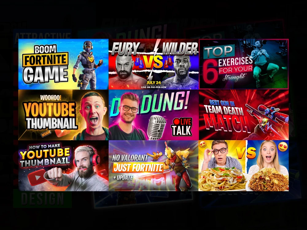 Excellent, attractive, eye-catchy youtube thumbnail design | Upwork