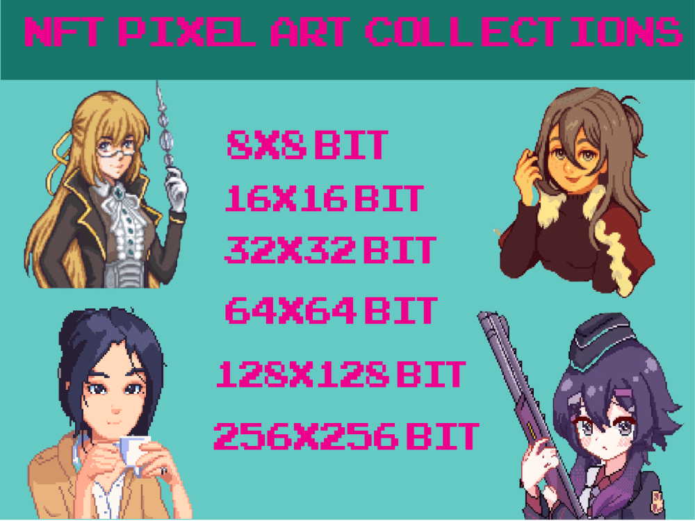 8 bit pixel art Characters and Cryptopunk | Upwork