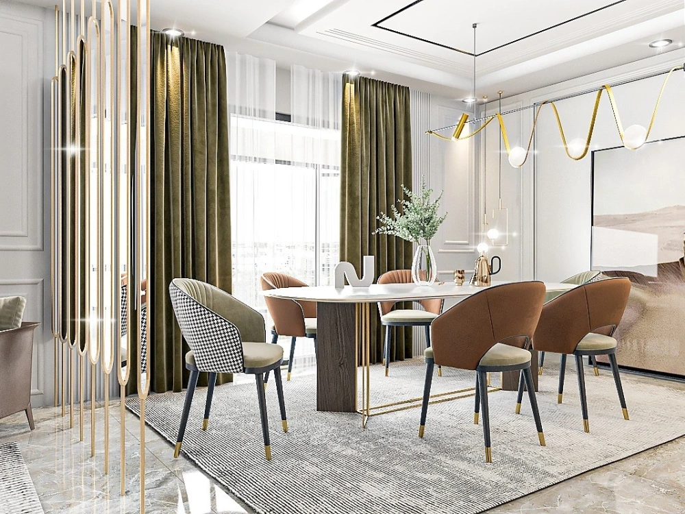 An amazing Interior Design for a combined living and dining room | Upwork