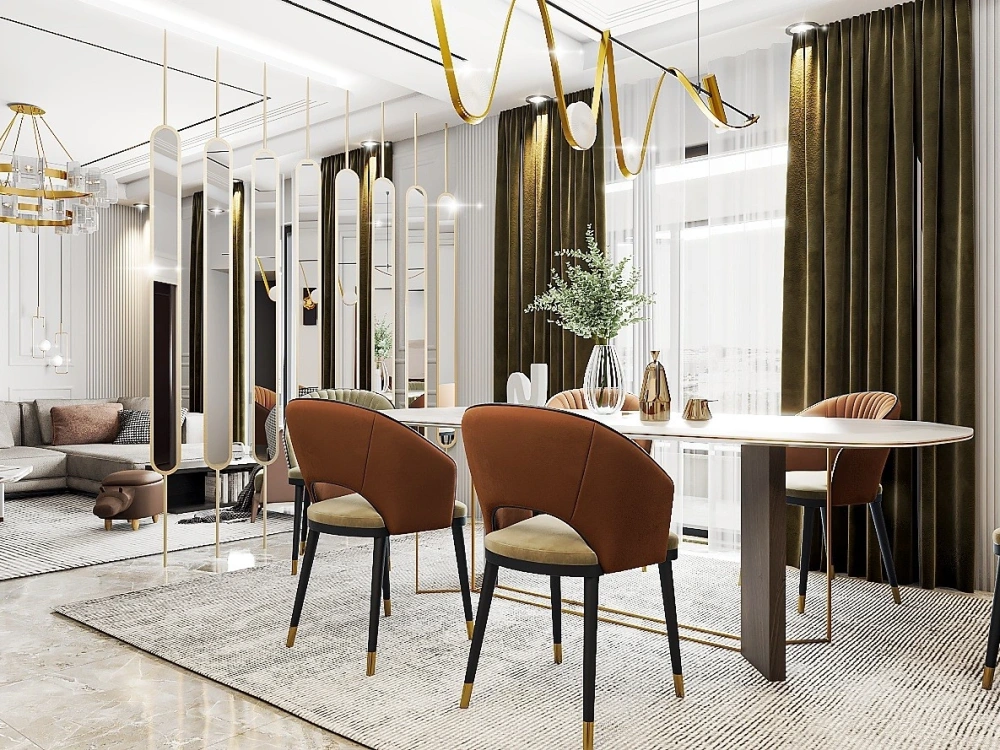 An amazing Interior Design for a combined living and dining room | Upwork