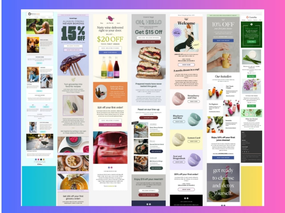 A responsive email template design for mailchimp or klaviyo | Upwork