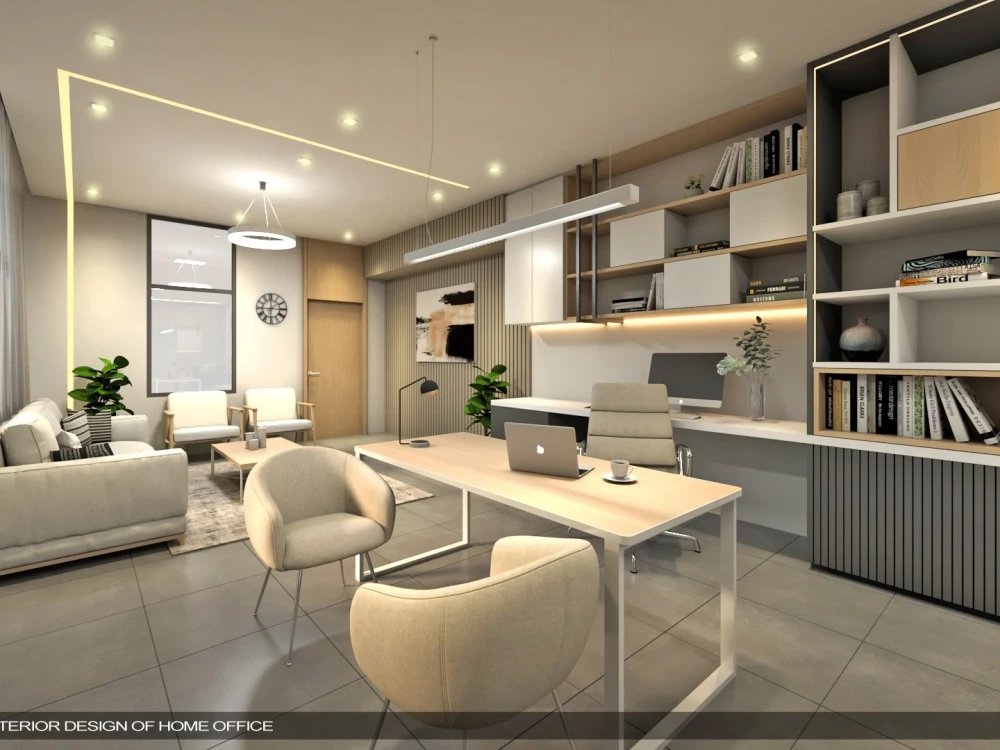 An interior design of a room which includes a floor plan and 3d image ...