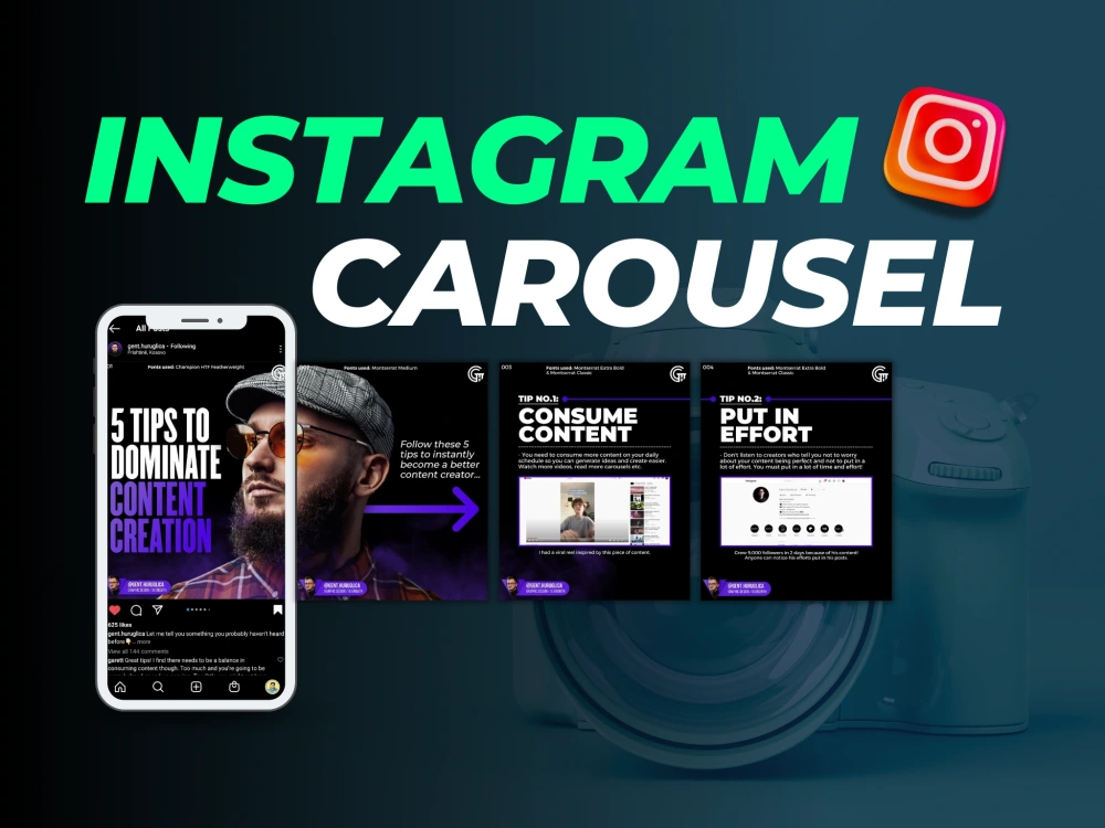 Attractive Instagram Carousel Posts And Carousel Infographics | Upwork