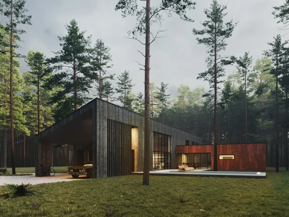 A High-End Exterior 3D Render of Small Building (Cottege, Villas, etc ...