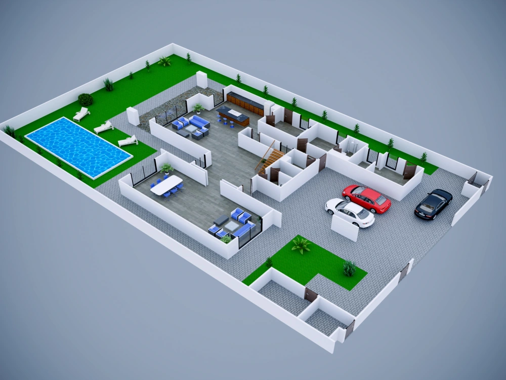 2D and 3D floor plan with photorealistic rendering. | Upwork