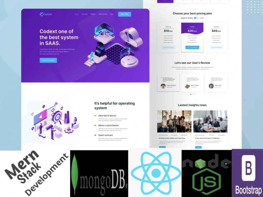 Full stack developer for your custom web development. Mern Stack ...