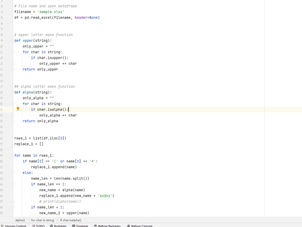 Services for python scripts | Upwork