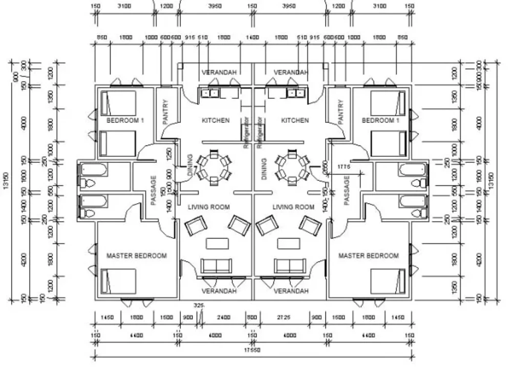 An amazing architectural 2D floor plan drawings in AutoCAD | Upwork