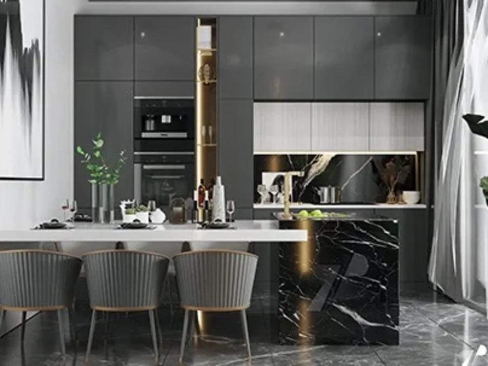 Super- stylish BLACK KITCHEN design and plans | Upwork