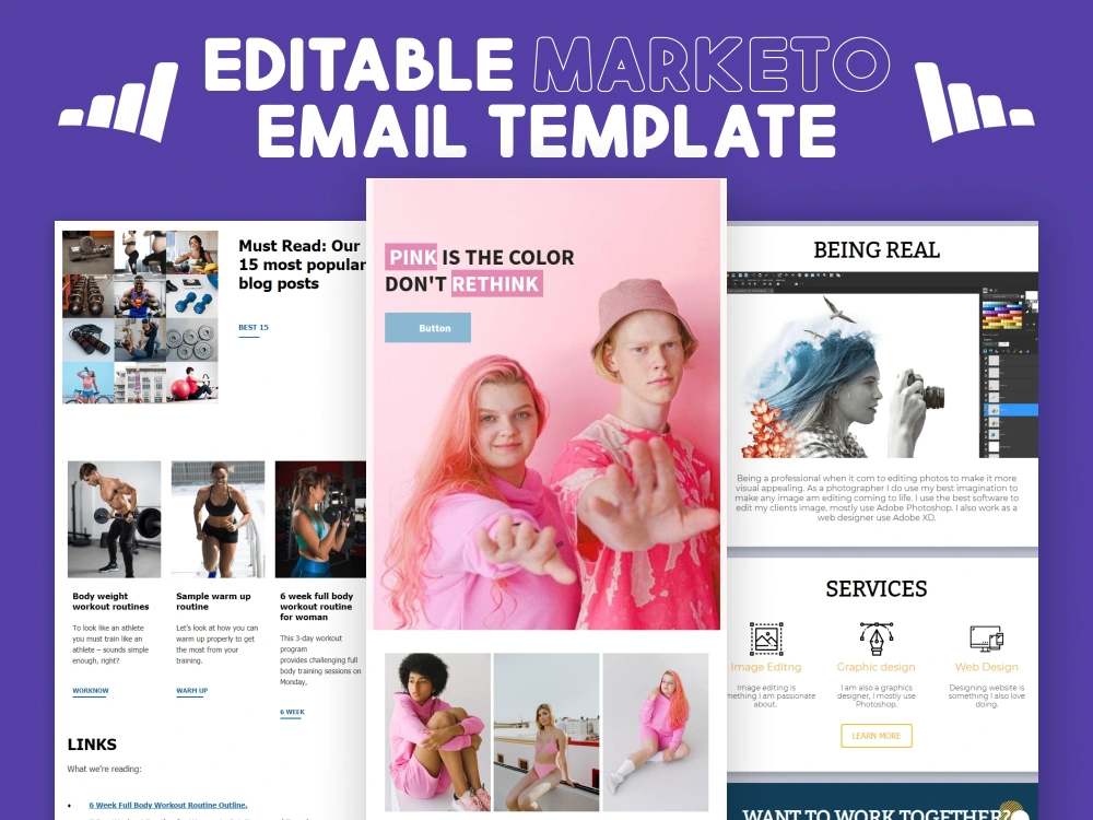 An editable Marketo drag & drop responsive email newsletter template An editable Marketo drag & drop responsive email newsletter template