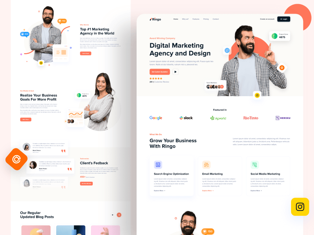 Creative and unique Website UI UX Design in Figma | Upwork