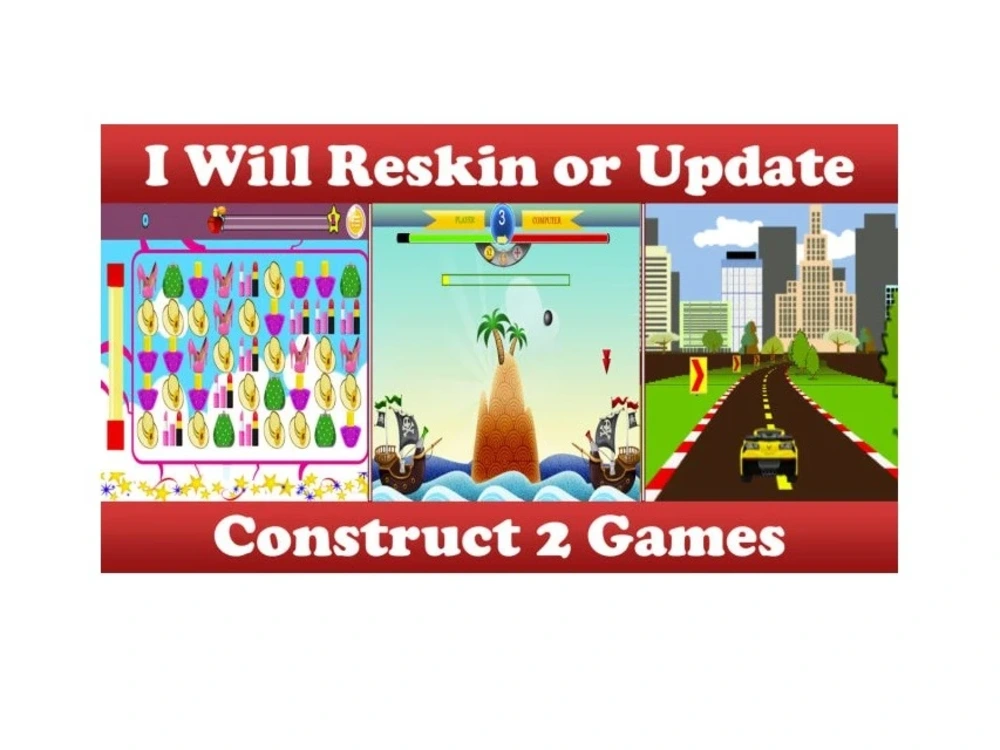Reskin or update your construct 2 or construct 3 game | Upwork